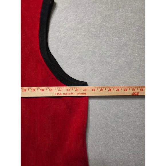 White Stag 3X 22W 24W Red Ugly Christmas Sweater Vest Reindeer Lights Applique - Picture 3 of 5